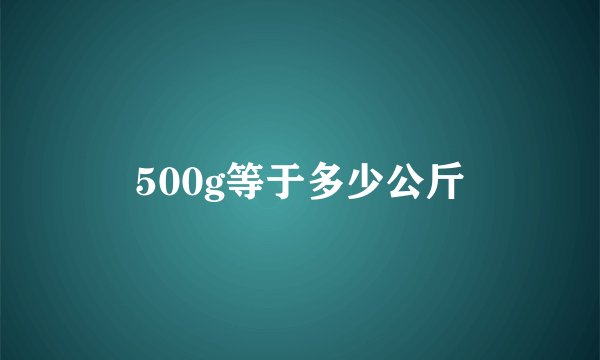 500g等于多少公斤