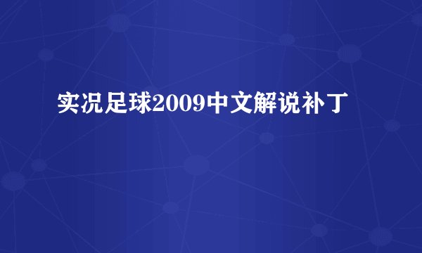 实况足球2009中文解说补丁