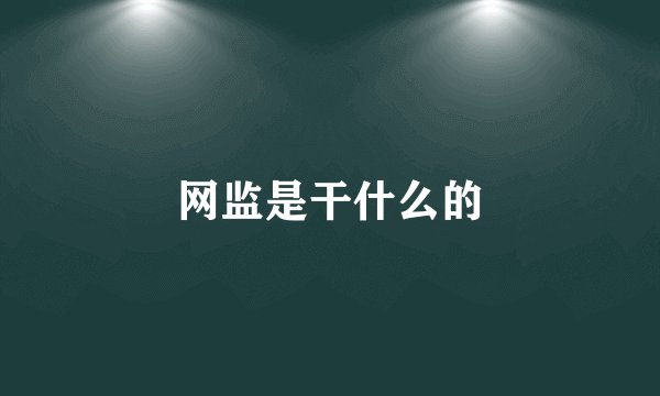 网监是干什么的
