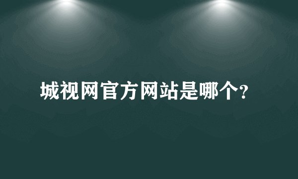 城视网官方网站是哪个？