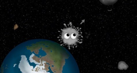 有一款游戏 叫什么我忘了我只记得里面有一个小东西 好像是细菌 吃一些东西 然后慢慢就变大了 大了