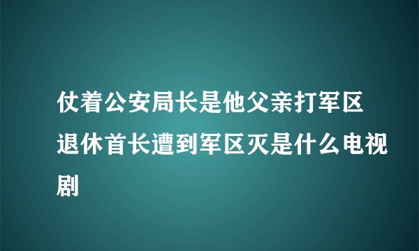 仗着公安局长是他父亲打军区退休首长遭到军区灭是什么电视剧