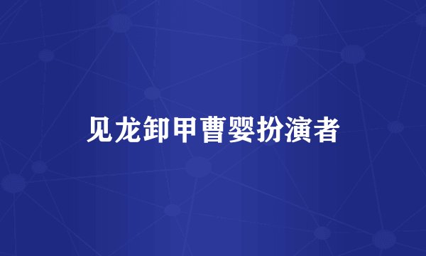 见龙卸甲曹婴扮演者