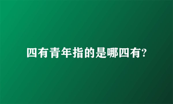 四有青年指的是哪四有?