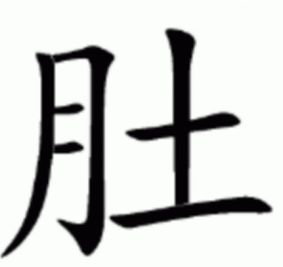 肚字笔顺