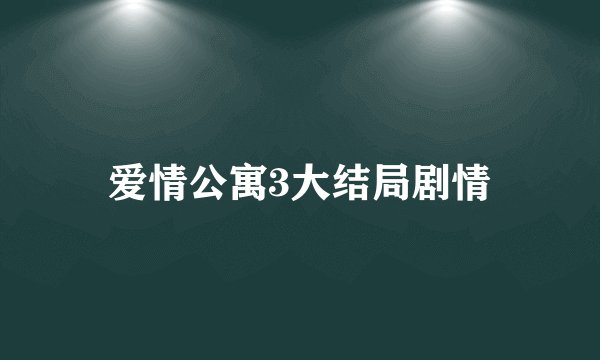 爱情公寓3大结局剧情
