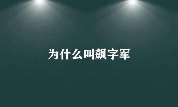 为什么叫飙字军