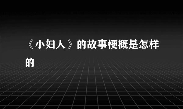 《小妇人》的故事梗概是怎样的