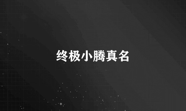 终极小腾真名
