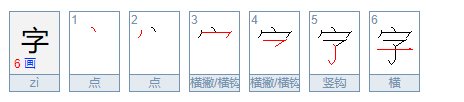 字的笔顺是
