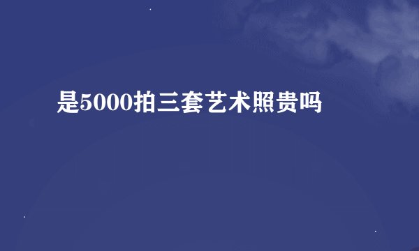 是5000拍三套艺术照贵吗