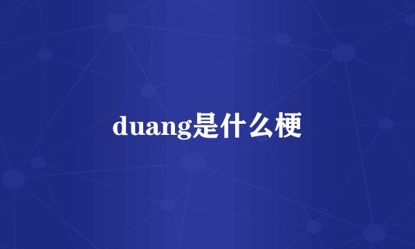 duang是什么梗