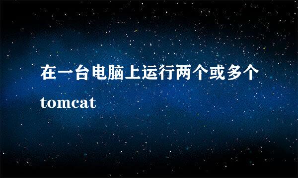 在一台电脑上运行两个或多个tomcat