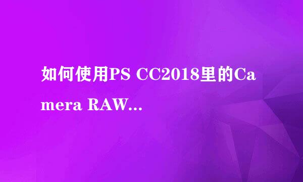 如何使用PS CC2018里的Camera RAW预设功能