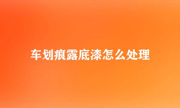 车划痕露底漆怎么处理
