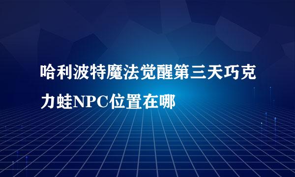 哈利波特魔法觉醒第三天巧克力蛙NPC位置在哪