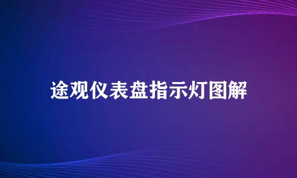 途观仪表盘指示灯图解