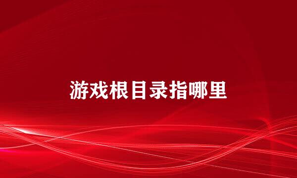 游戏根目录指哪里