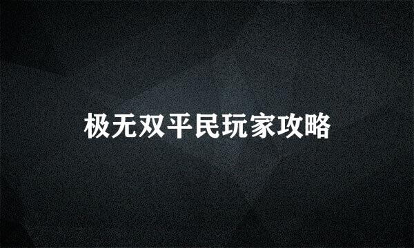 极无双平民玩家攻略