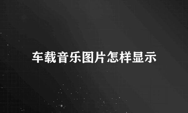 车载音乐图片怎样显示