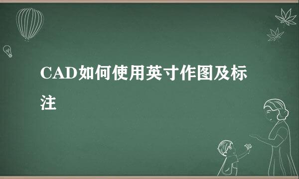 CAD如何使用英寸作图及标注