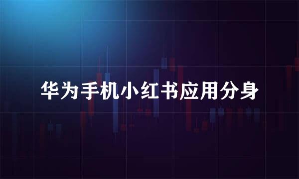 华为手机小红书应用分身