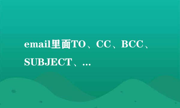 email里面TO、CC、BCC、SUBJECT、BODY是什么意思？急