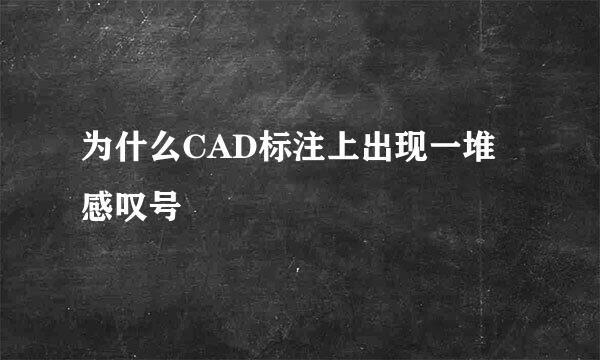 为什么CAD标注上出现一堆感叹号