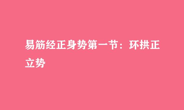 易筋经正身势第一节：环拱正立势