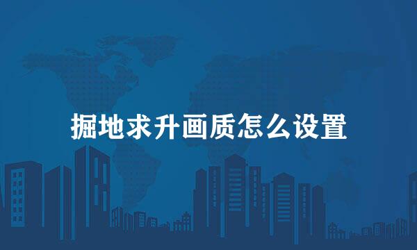 掘地求升画质怎么设置