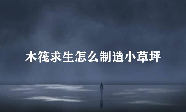 木筏求生怎么制造小草坪