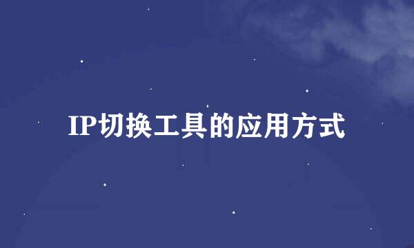 IP切换工具的应用方式