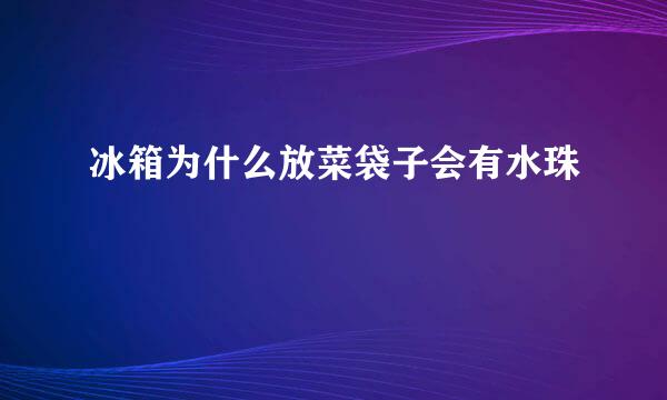 冰箱为什么放菜袋子会有水珠