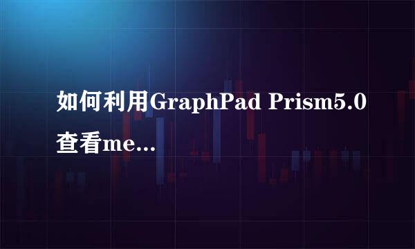 如何利用GraphPad Prism5.0查看mean和SD/SEM值