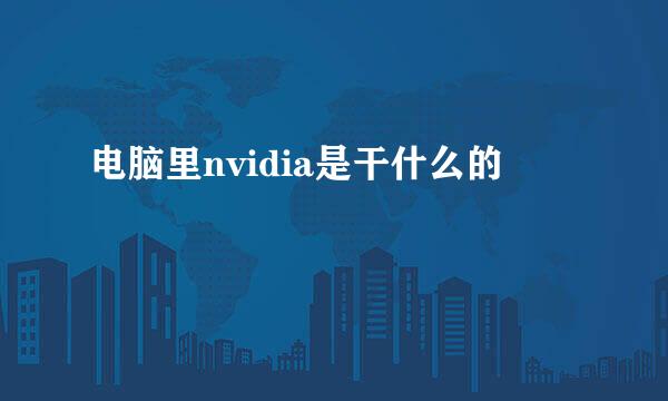 电脑里nvidia是干什么的