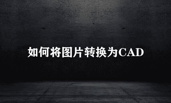 如何将图片转换为CAD
