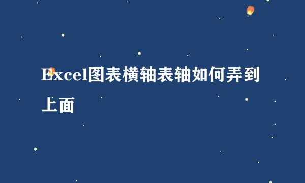 Excel图表横轴表轴如何弄到上面
