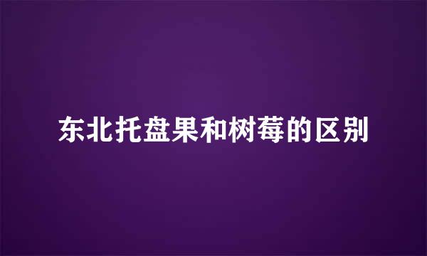 东北托盘果和树莓的区别