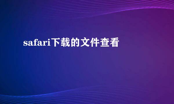 safari下载的文件查看