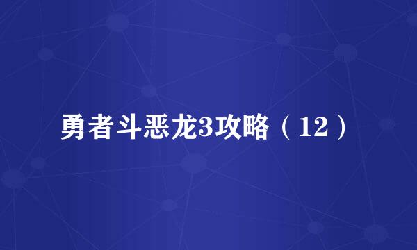 勇者斗恶龙3攻略（12）