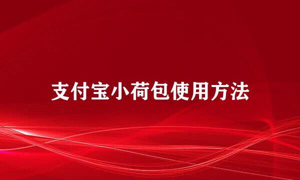 支付宝小荷包使用方法