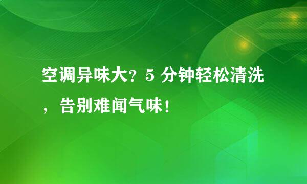 空调异味大？5 分钟轻松清洗，告别难闻气味！