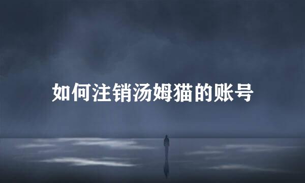 如何注销汤姆猫的账号