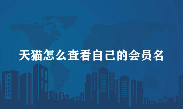 天猫怎么查看自己的会员名