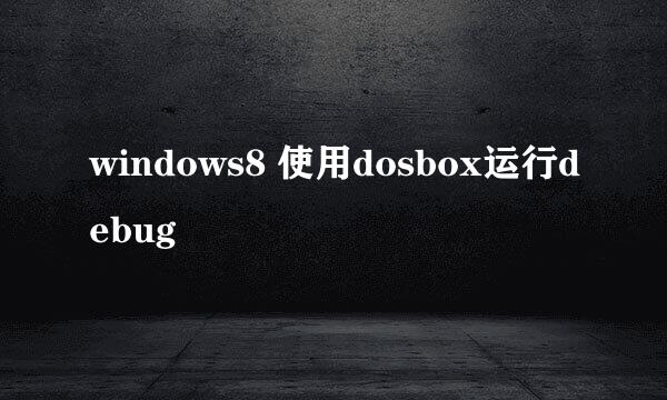 windows8 使用dosbox运行debug