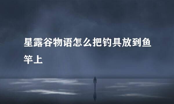星露谷物语怎么把钓具放到鱼竿上
