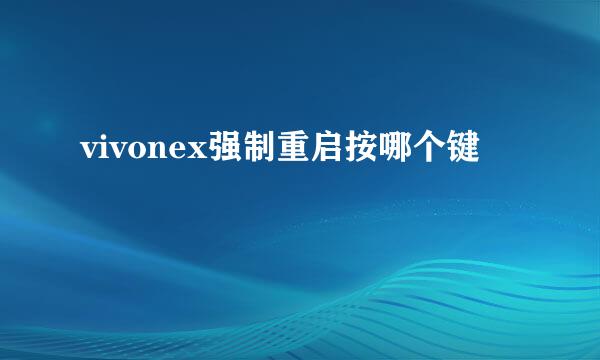 vivonex强制重启按哪个键
