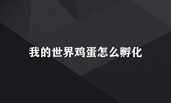 我的世界鸡蛋怎么孵化