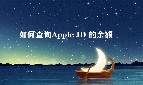如何查询Apple ID 的余额