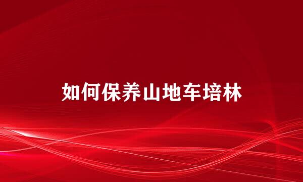 如何保养山地车培林